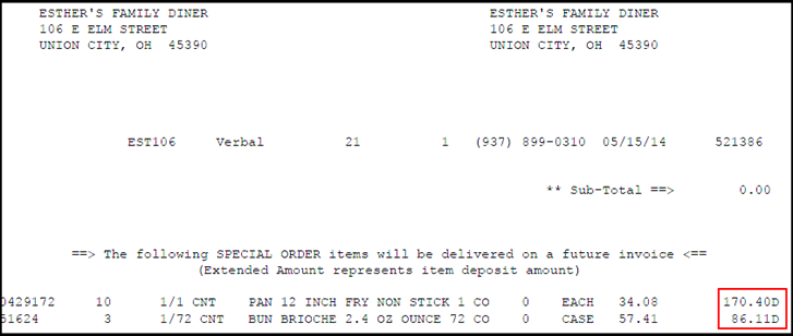 Invoice-DotItems-example