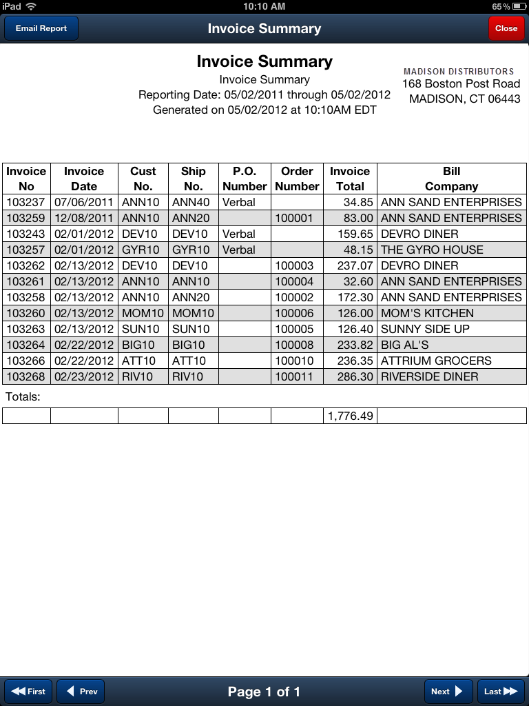 EOP-InvoiceSummary-rpt-screen