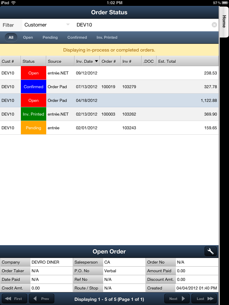 EOP-OrderStatus-ByCustomer