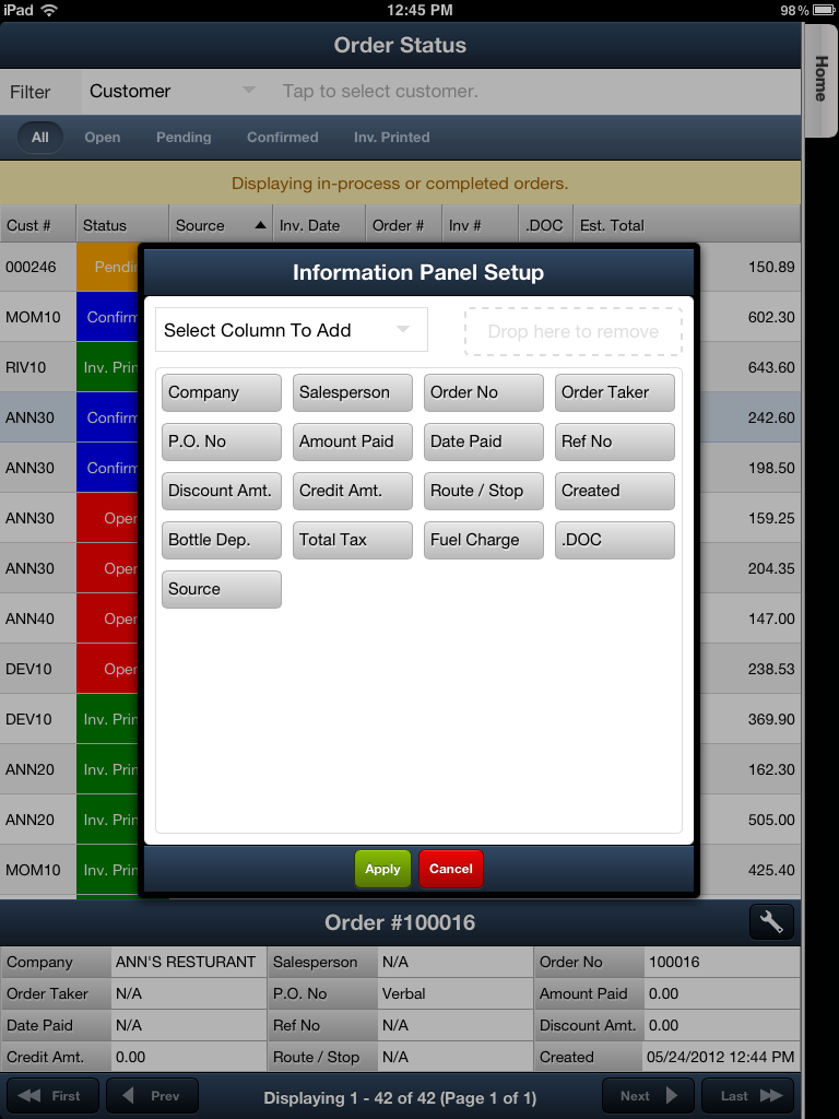 EOP-OrderStatus-InfoPanelSetup