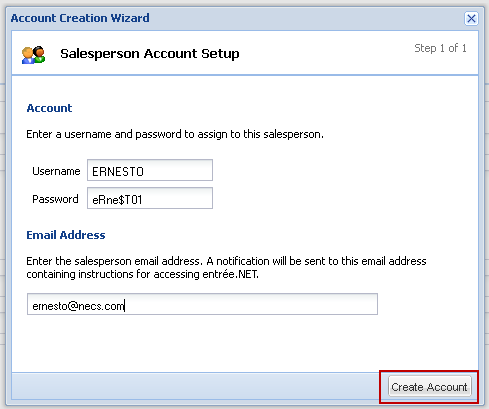 Net-SalesSetup-CreateAcct