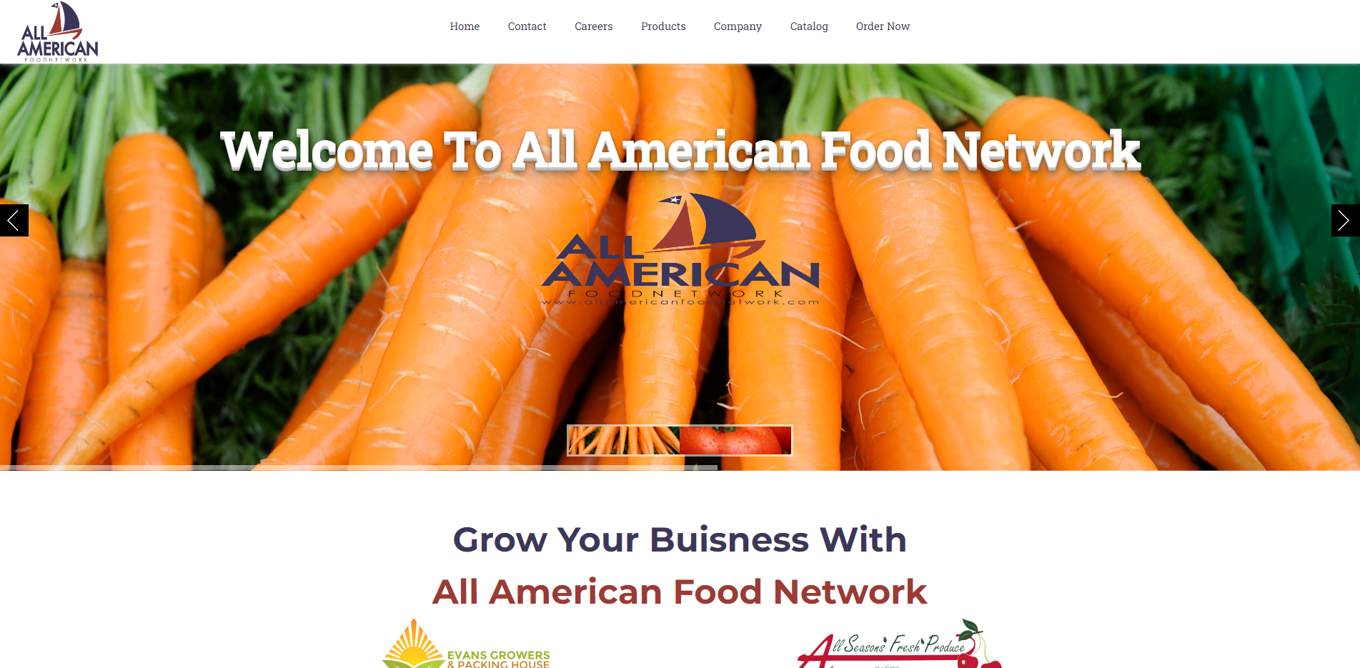 All American Food Network website