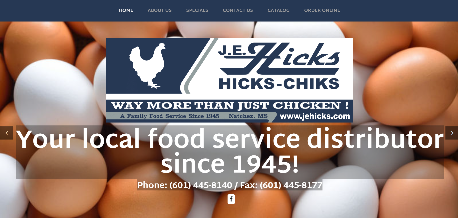 J.E. Hicks food-distribution-website
