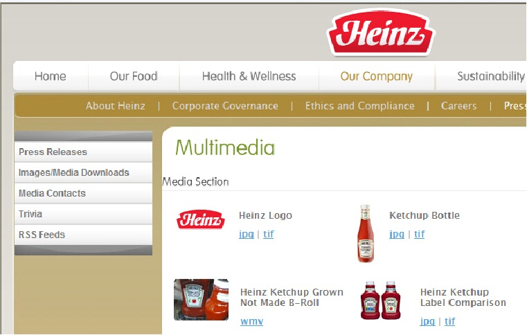 Heinz-multimedia-page