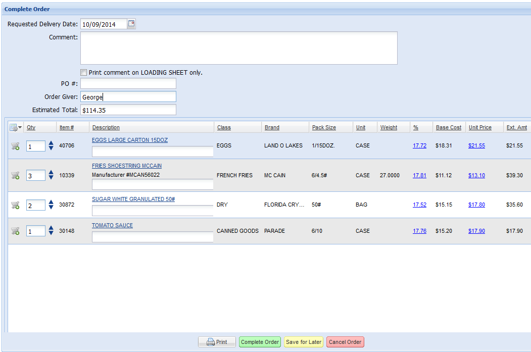 Net-CompleteOrder-screen