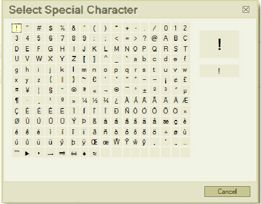 website-select-spec-chars